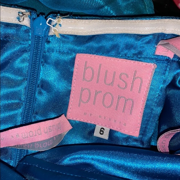 Blue & Silver Jeweled Prom Dress - Picture 5 of 6